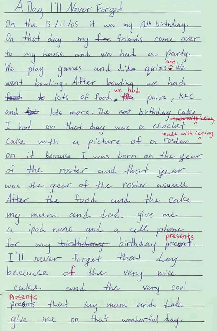 the day i will never forget for primary school essay